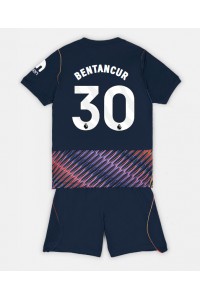 Tottenham Hotspur Rodrigo Bentancur #30 Jalkapallovaatteet Lasten Vieraspeliasu 2026-27 Lyhythihainen (+ Lyhyet housut)